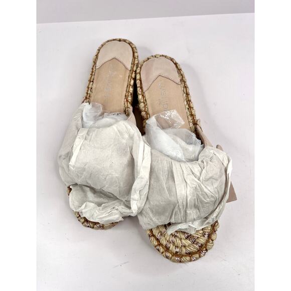 J/Slides Ritsy Espadrille Pink Suede Bow Slides Size 8.5 NWOB - Picture 9 of 10